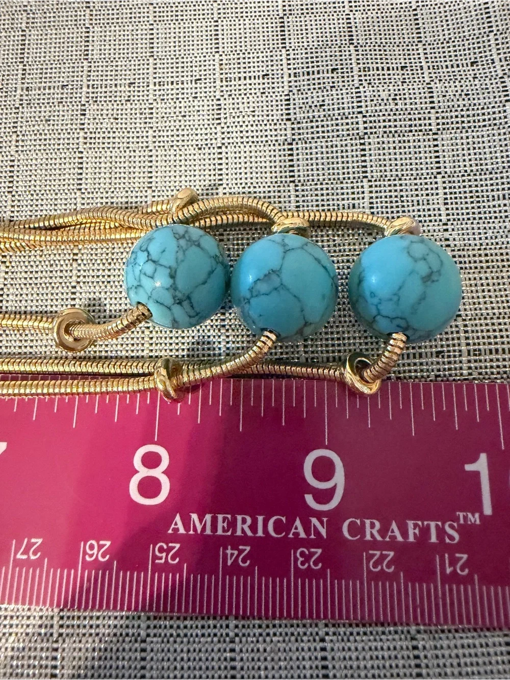 Alfani Gold-Tone Multi-Strand Necklace with Turquoise Beads